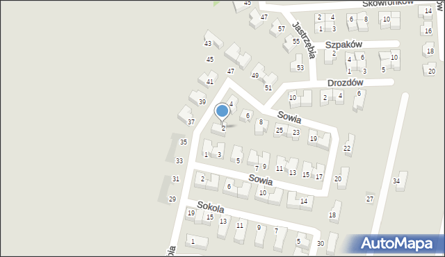 Mikołów, Jastrzębia, 2, mapa Mikołów