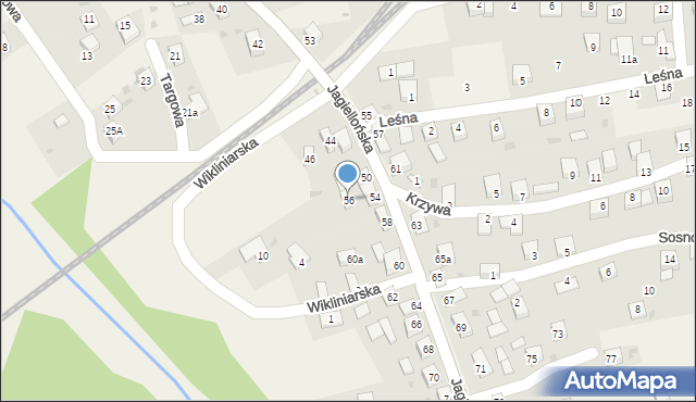 Milówka, Jagiellońska, 56, mapa Milówka