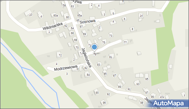 Milówka, Jagiellońska, 79, mapa Milówka