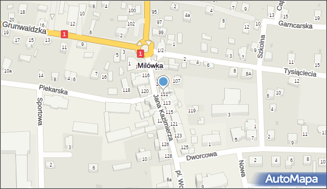 Milówka, Jana Kazimierza, 111, mapa Milówka