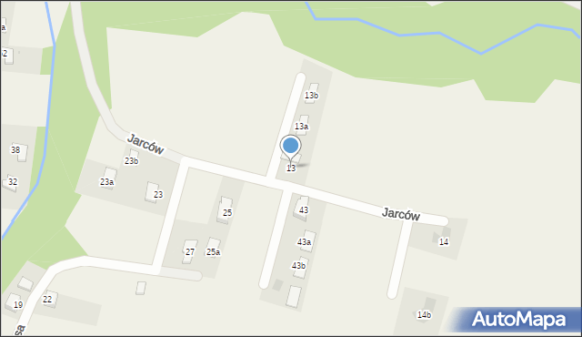 Milówka, Jarców, 13, mapa Milówka