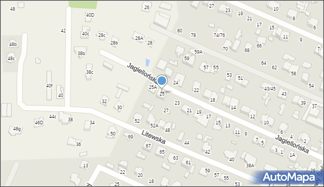 Mińsk Mazowiecki, Jagiellońska, 25, mapa Mińsk Mazowiecki