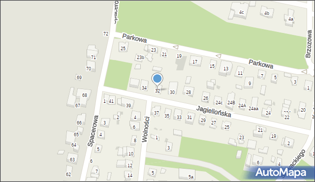 Mirków, Jagiellońska, 32, mapa Mirków