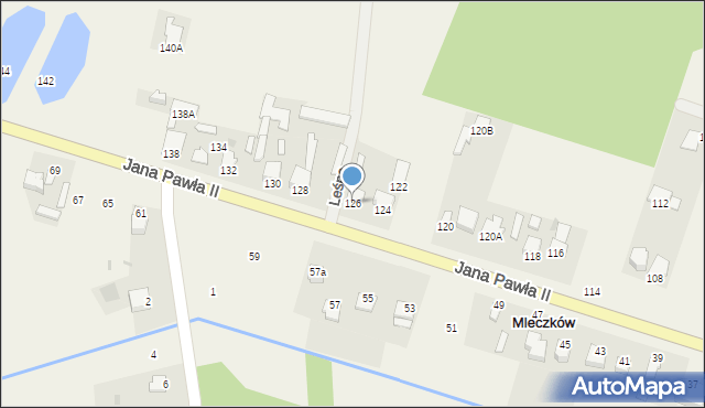 Mleczków, Jana Pawła II, 126, mapa Mleczków