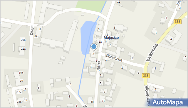 Mojęcice, Jasna, 2, mapa Mojęcice