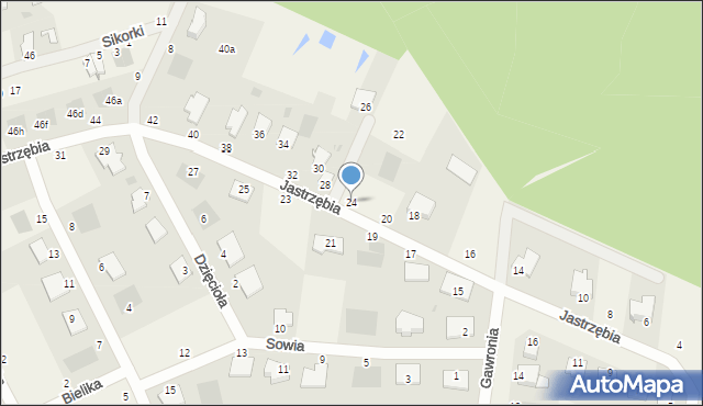 Murowaniec, Jastrzębia, 24, mapa Murowaniec