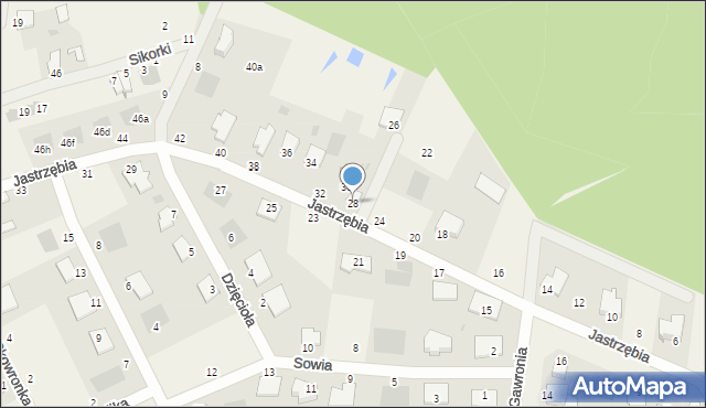 Murowaniec, Jastrzębia, 28, mapa Murowaniec