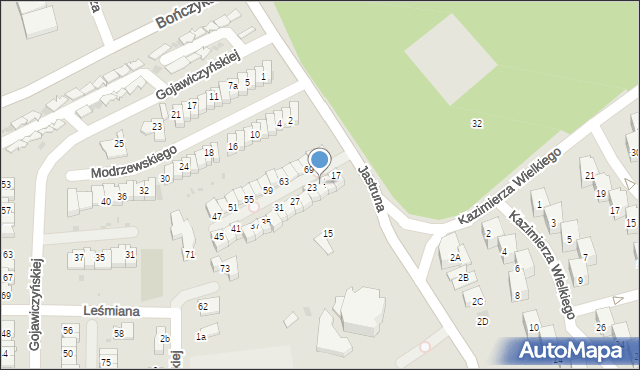 Mysłowice, Jastruna Mieczysława, 21, mapa Mysłowice