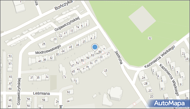 Mysłowice, Jastruna Mieczysława, 65, mapa Mysłowice
