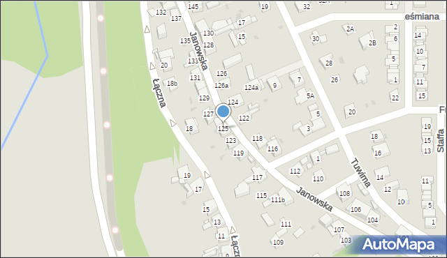 Mysłowice, Janowska, 125, mapa Mysłowice