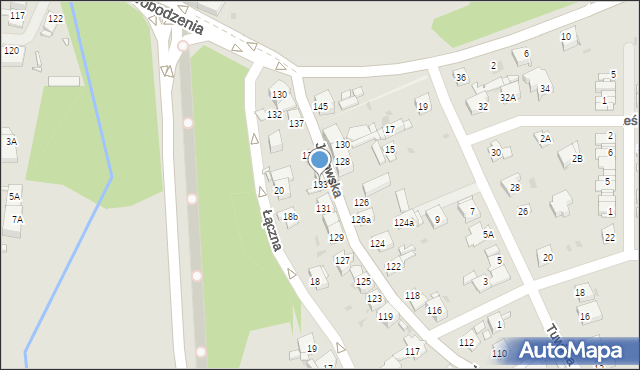 Mysłowice, Janowska, 133, mapa Mysłowice