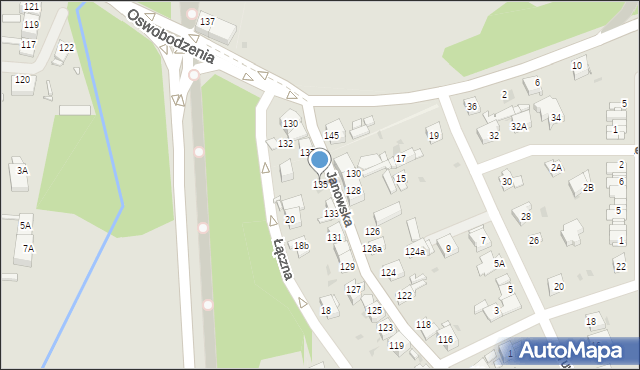 Mysłowice, Janowska, 135, mapa Mysłowice