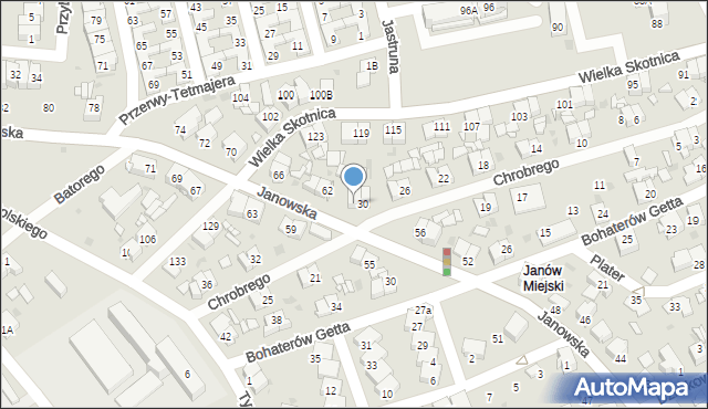 Mysłowice, Janowska, 60, mapa Mysłowice