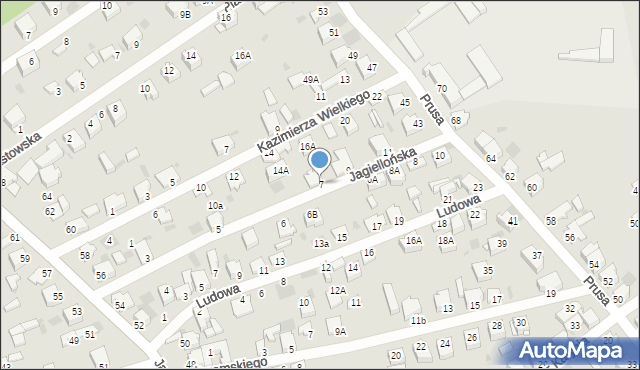 Myszków, Jagiellońska, 7, mapa Myszków