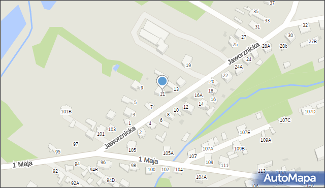 Myszków, Jaworznicka, 11, mapa Myszków