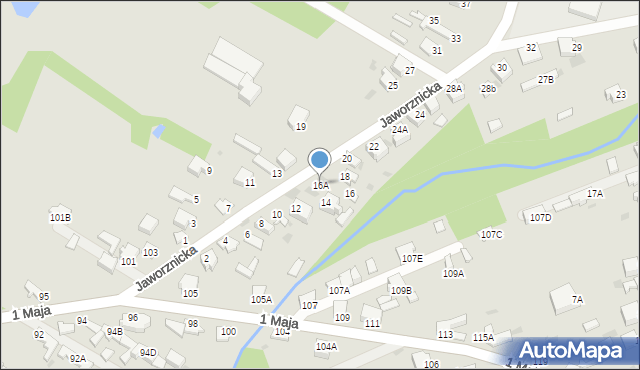 Myszków, Jaworznicka, 16A, mapa Myszków