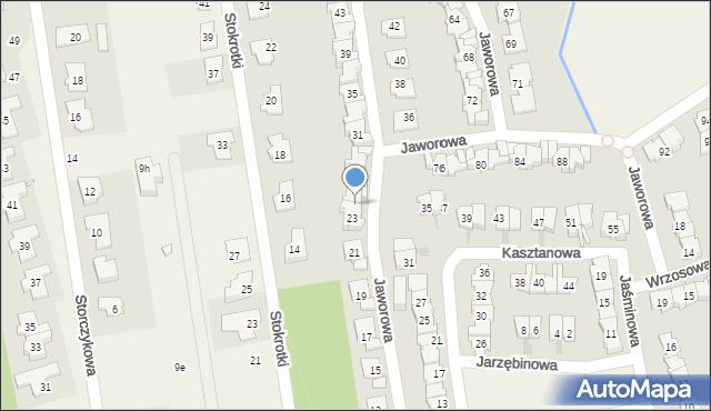 Nadarzyn, Jaworowa, 25, mapa Nadarzyn