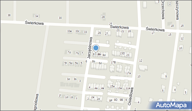 Namysłów, Jarzębinowa, 8a, mapa Namysłów