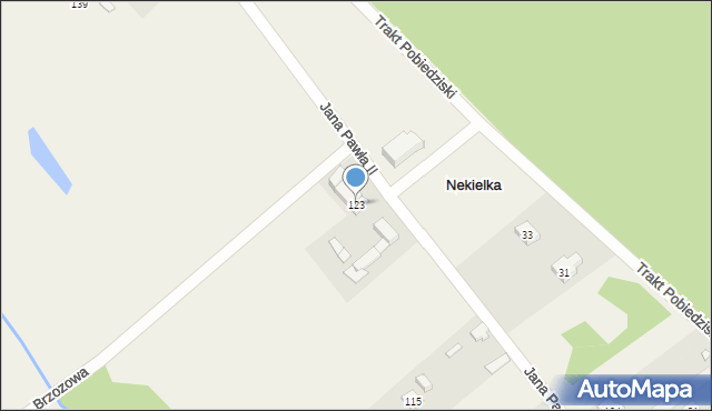 Nekielka, Jana Pawła II, 123, mapa Nekielka