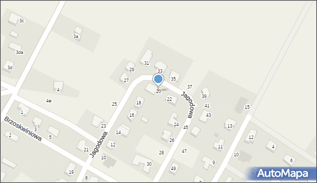 Niekłonice, Jagodowa, 20, mapa Niekłonice