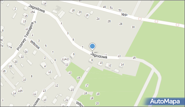 Nowa Dęba, Jagodowa, 9, mapa Nowa Dęba