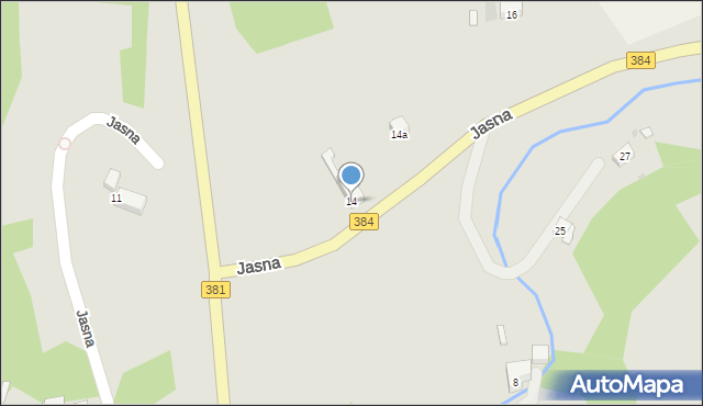 Nowa Ruda, Jasna, 14, mapa Nowa Ruda