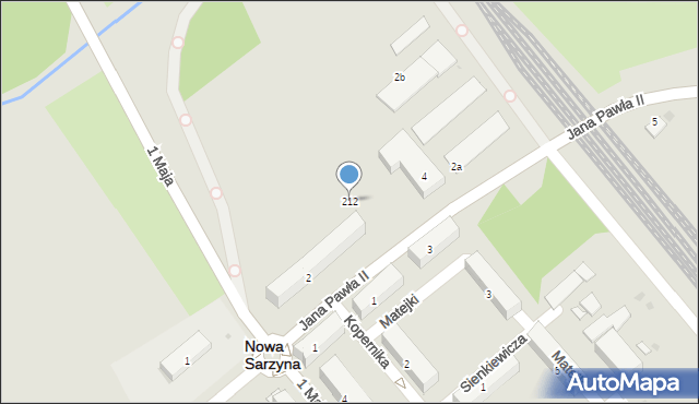 Nowa Sarzyna, Jana Pawła II, 212, mapa Nowa Sarzyna