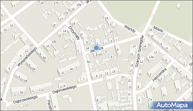 Nowa Sól, Jaracza, 2, mapa Nowa Sól