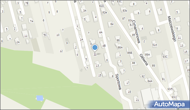 Nowa Wieś, Jaśminowa, 11, mapa Nowa Wieś