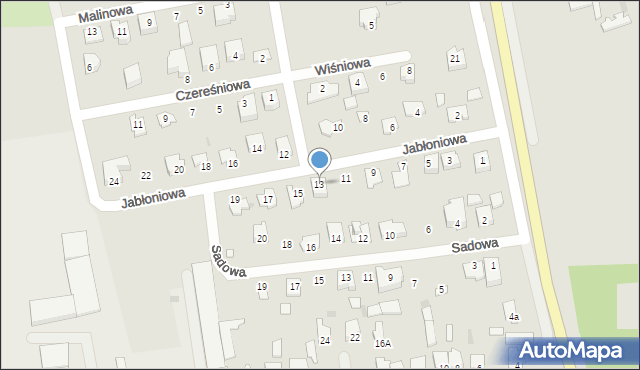 Nowe Miasto nad Pilicą, Jabłoniowa, 13, mapa Nowe Miasto nad Pilicą