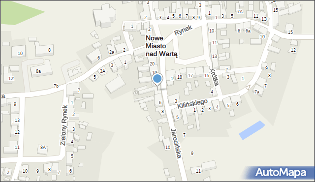 Nowe Miasto nad Wartą, Jarocińska, 4, mapa Nowe Miasto nad Wartą