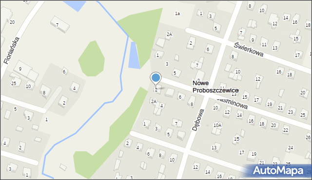 Nowe Proboszczewice, Jaśminowa, 2, mapa Nowe Proboszczewice