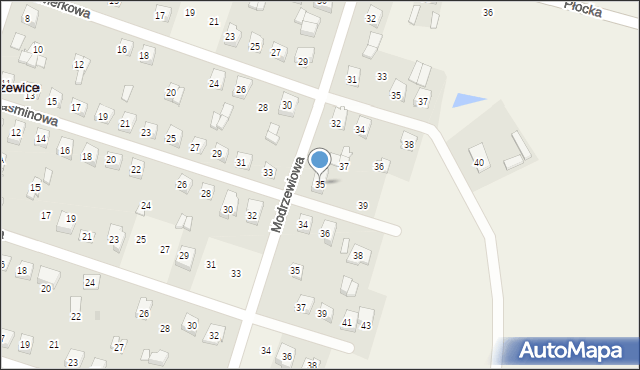 Nowe Proboszczewice, Jaśminowa, 35, mapa Nowe Proboszczewice