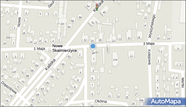 Nowe Skalmierzyce, Jana Pawła II, 1A, mapa Nowe Skalmierzyce