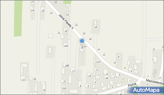 Nowy Kraszew, Jana Pawła II, 15, mapa Nowy Kraszew