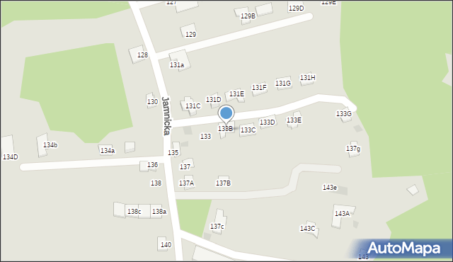 Nowy Sącz, Jamnicka, 133a, mapa Nowego Sącza