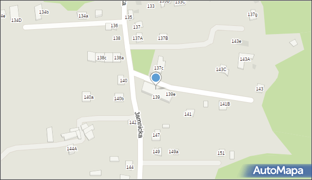 Nowy Sącz, Jamnicka, 139b, mapa Nowego Sącza