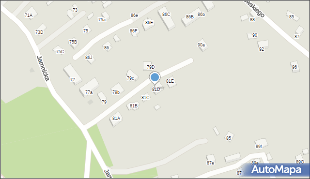 Nowy Sącz, Jamnicka, 81D, mapa Nowego Sącza