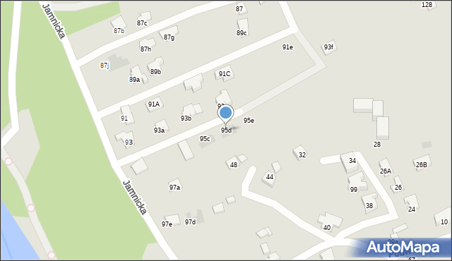 Nowy Sącz, Jamnicka, 95d, mapa Nowego Sącza