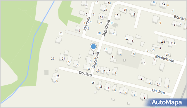 Nowy Świat, Jagodowa, 5, mapa Nowy Świat