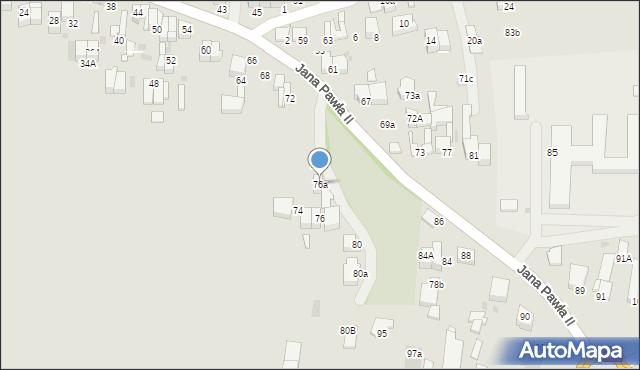 Nowy Targ, Jana Pawła II, 76a, mapa Nowego Targu