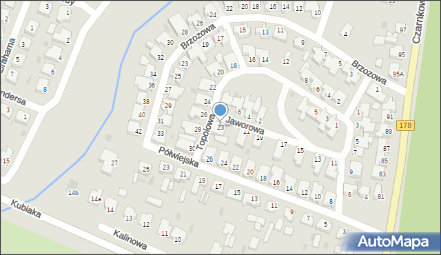 Oborniki, Jaworowa, 23, mapa Oborniki