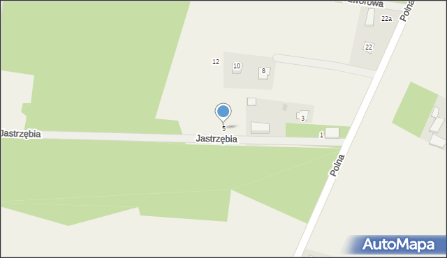 Obrowo, Jastrzębia, 5, mapa Obrowo