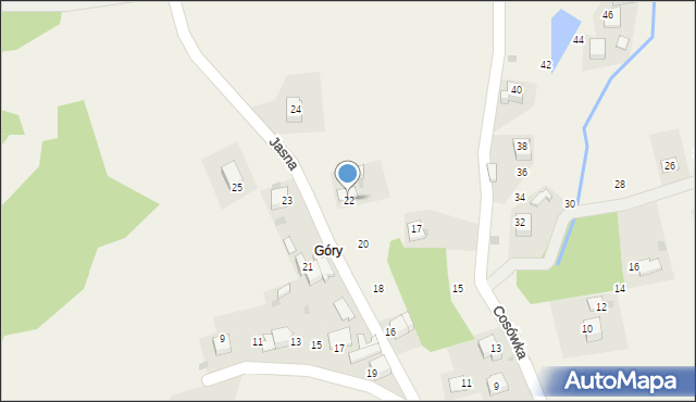 Ochojno, Jasna, 22, mapa Ochojno