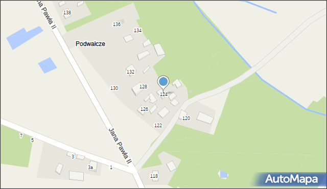 Odporyszów, Jana Pawła II, 124, mapa Odporyszów