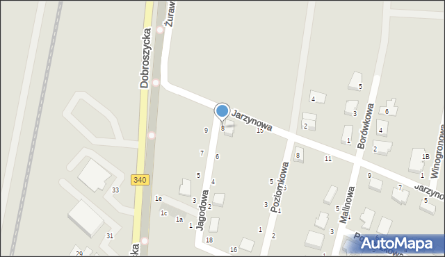 Oleśnica, Jagodowa, 8, mapa Oleśnica