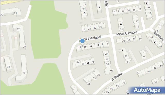 Olsztyn, Jasia i Małgosi, 17, mapa Olsztyna