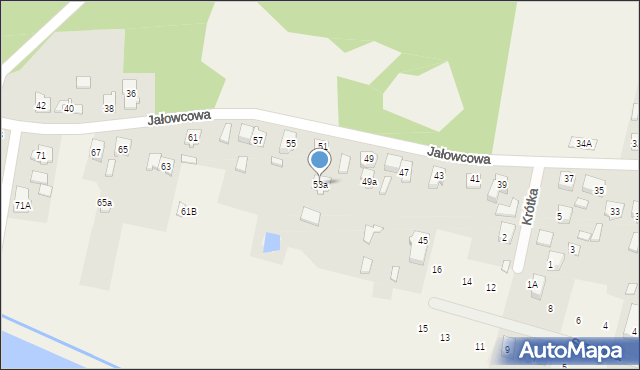 Olszyna, Jałowcowa, 53a, mapa Olszyna