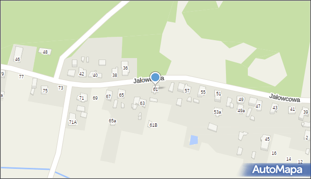 Olszyna, Jałowcowa, 61, mapa Olszyna