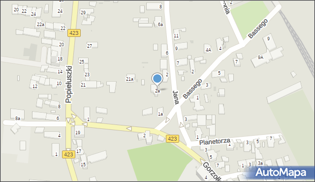 Opole, Jana, 2a, mapa Opola